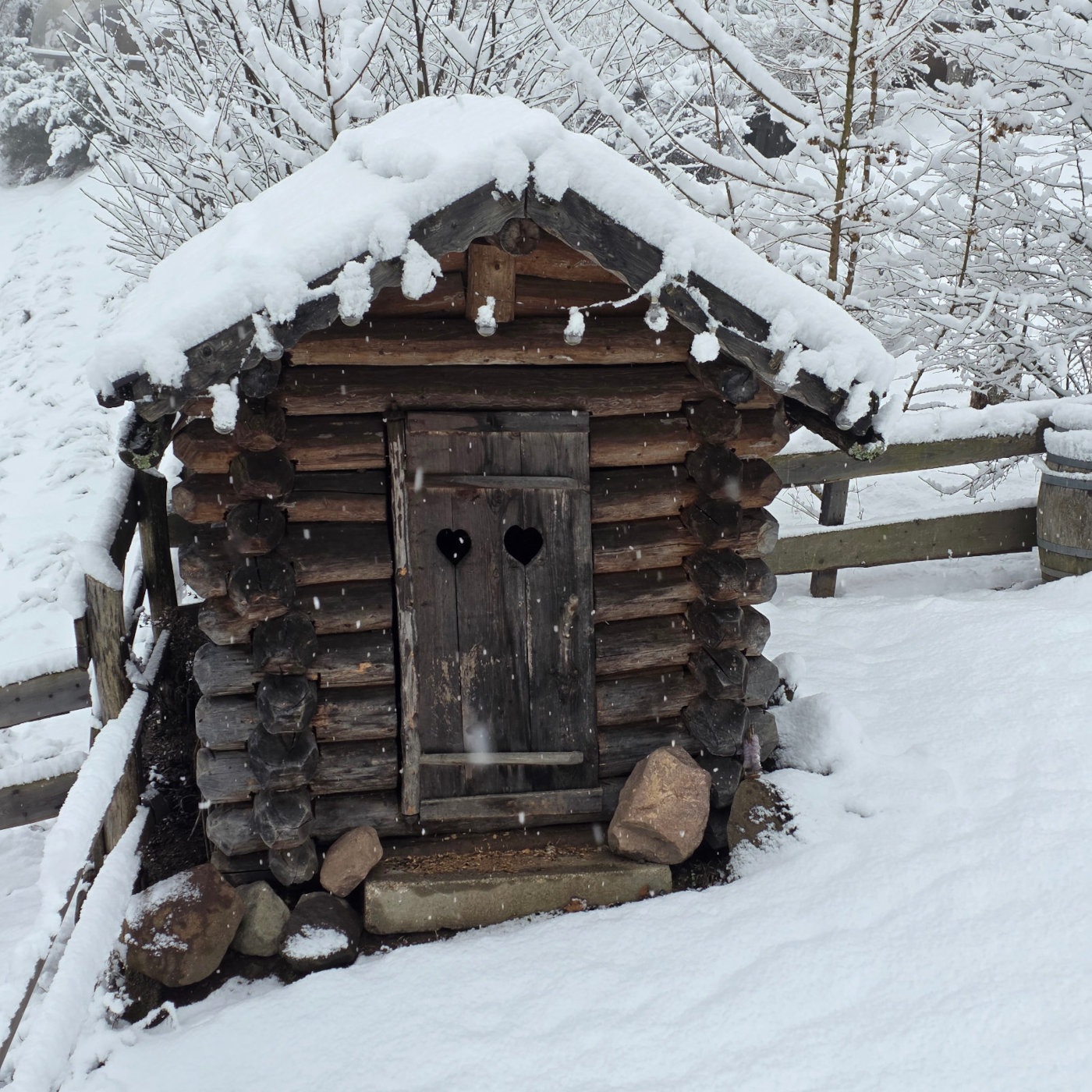 Maso La Marianna sotto la neve con sauna